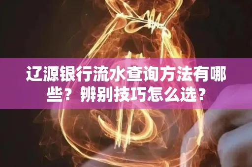 辽源银行流水查询方法有哪些?辨别技巧怎么选?